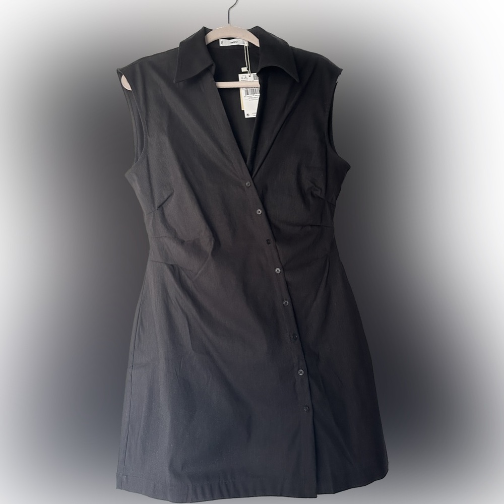 BRAND NEW MANGO never worn linen-blend shirt dress